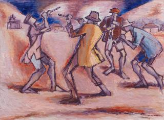 Gerard Sekoto - The Penny Whistlers