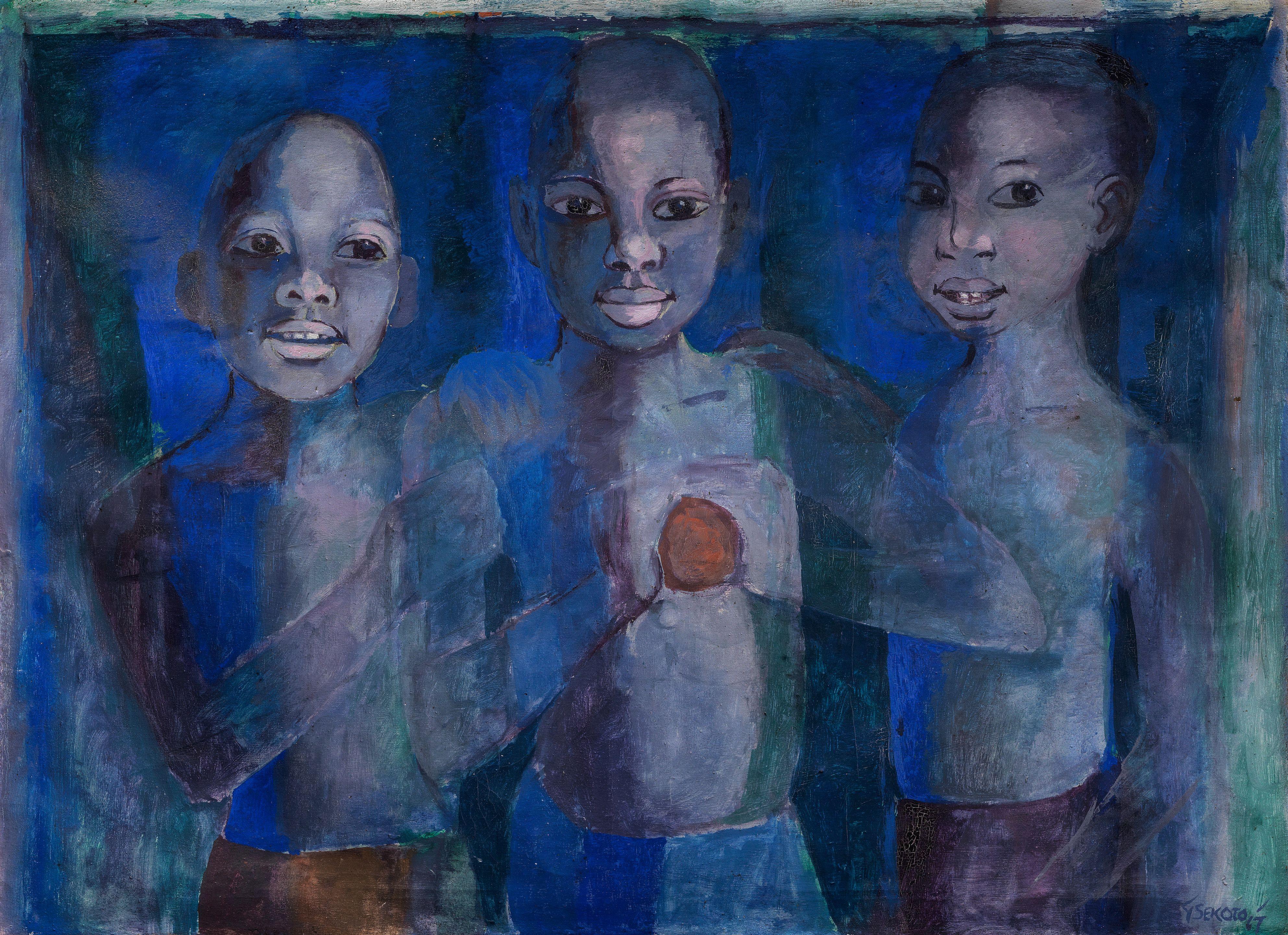 Gerard Sekoto - Three Children