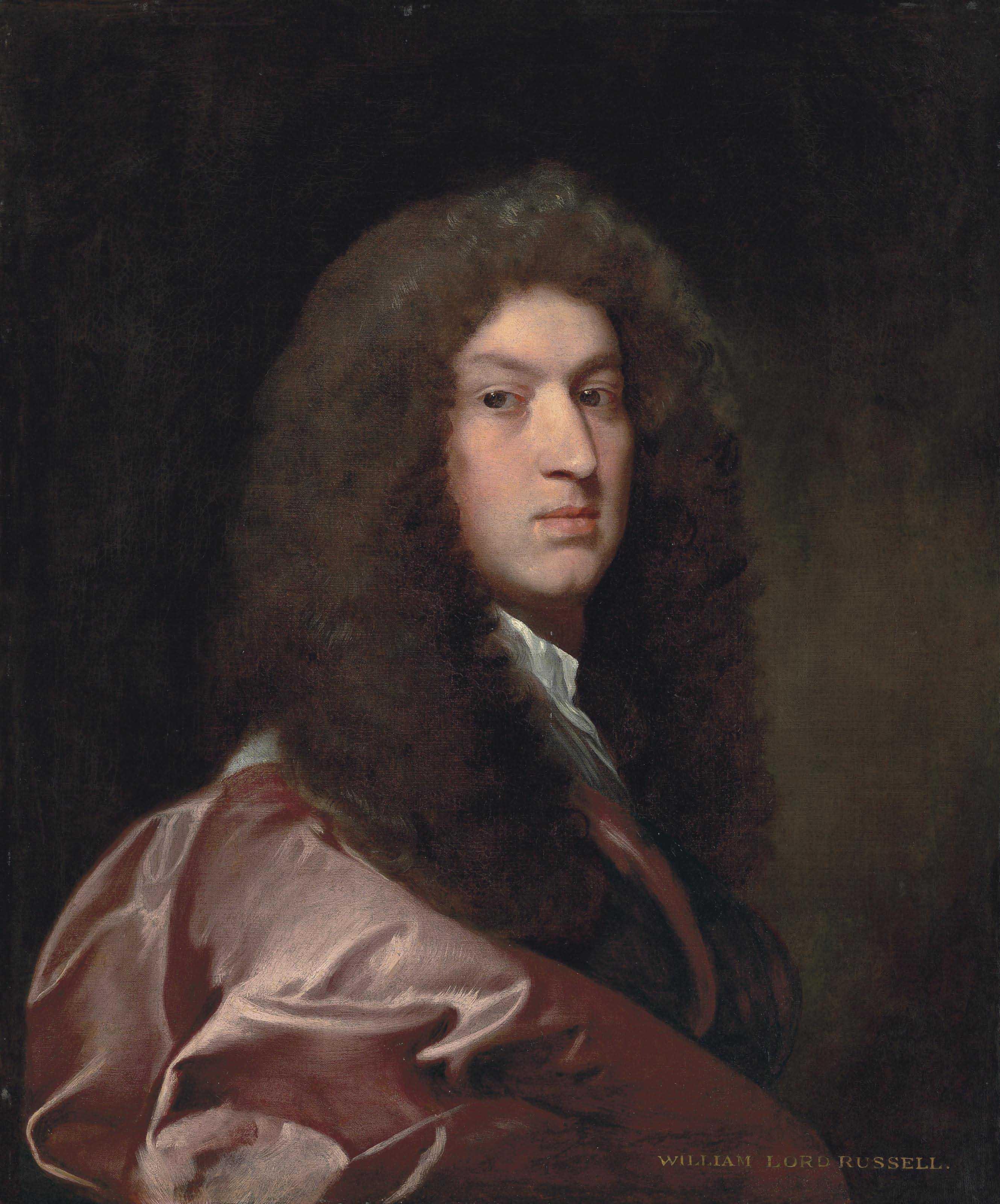 Gerard Soest - Portrait of William, Lord Russell (1639-1683), half-length, in a red coat and wig
