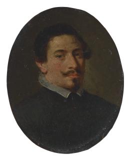 Gerard Ter Borch II - Portrait of a Spanish gentleman, bust-length, in a black doublet with a white collar