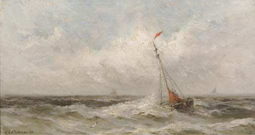 Gerard Van der Laan - Sailing Vessel On Open Water