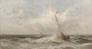 Gerard Van der Laan - Sailing Vessel On Open Water
