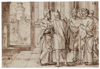 Gerard van Groeningen - Saul Being Lowered Down The Walls Of Damascus In A Basket