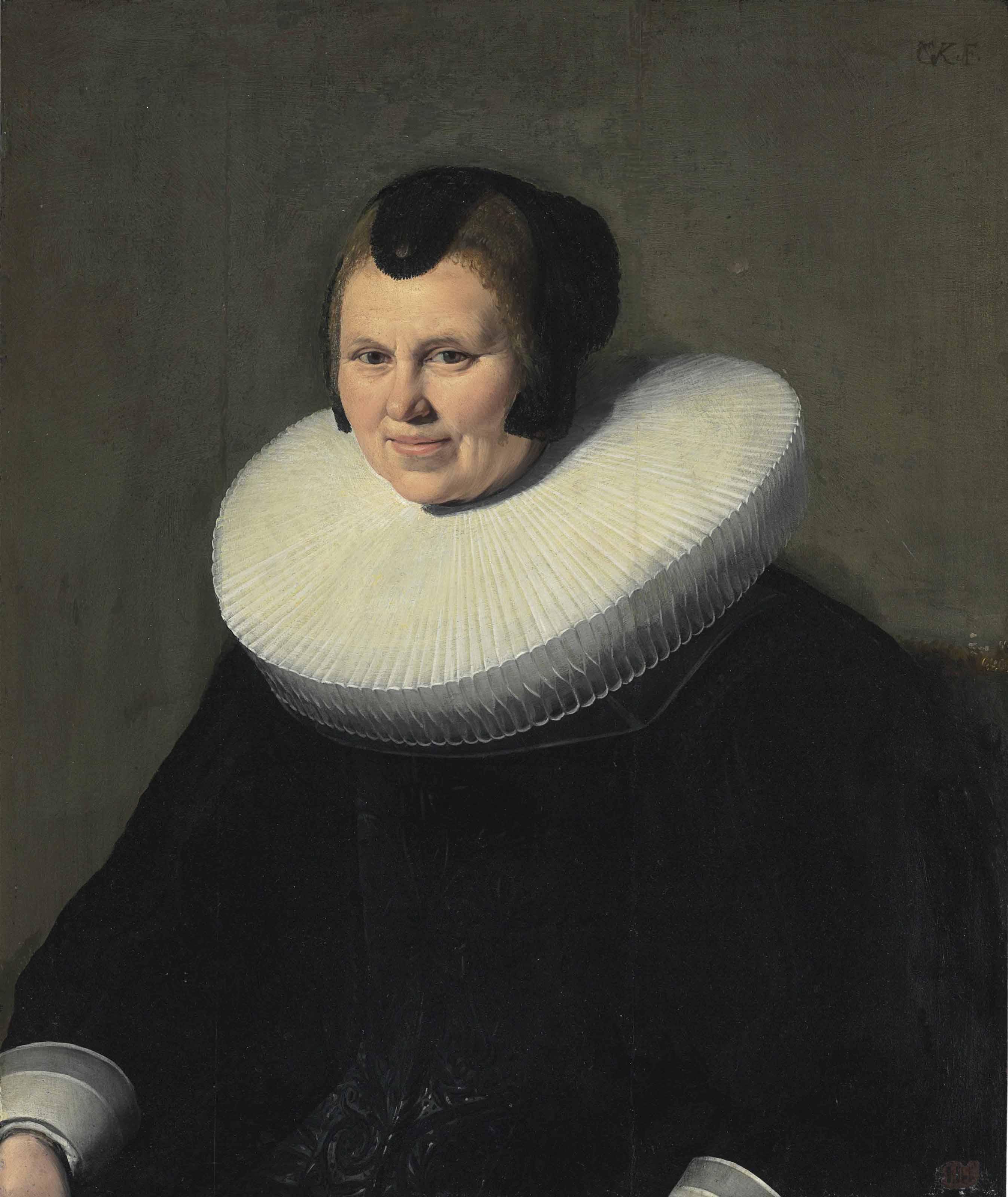Gerard Van Kuijl - Portrait of a woman, half-length, possibly Madame de Montrouge