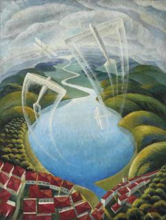 Gerardo Dottori - Aerei-Lago-Nuvole