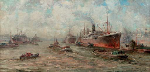 Gerardus Jacobus Delfgaauw - Shipping in Rotterdam harbour