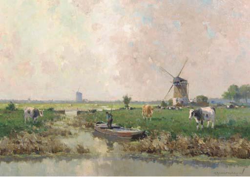 Gerardus Johannes Delfgaauw - At work in a polder landscape