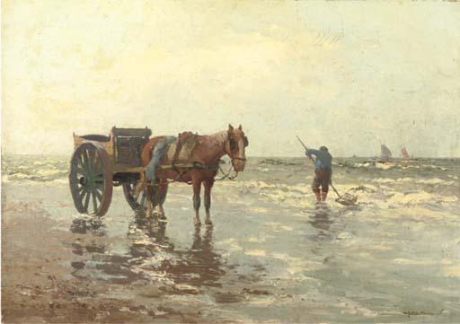 Gerardus Johannes Delfgaauw - Shellfisher On The Beach
