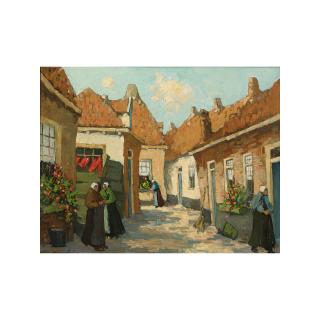 Gerardus Johannes Delfgaauw - Villagers On A Sunny Day
