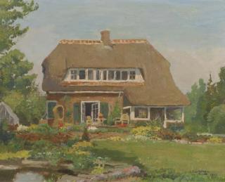 Gerbrand Frederik Van Schagen - Het Gooi: a view from the garden