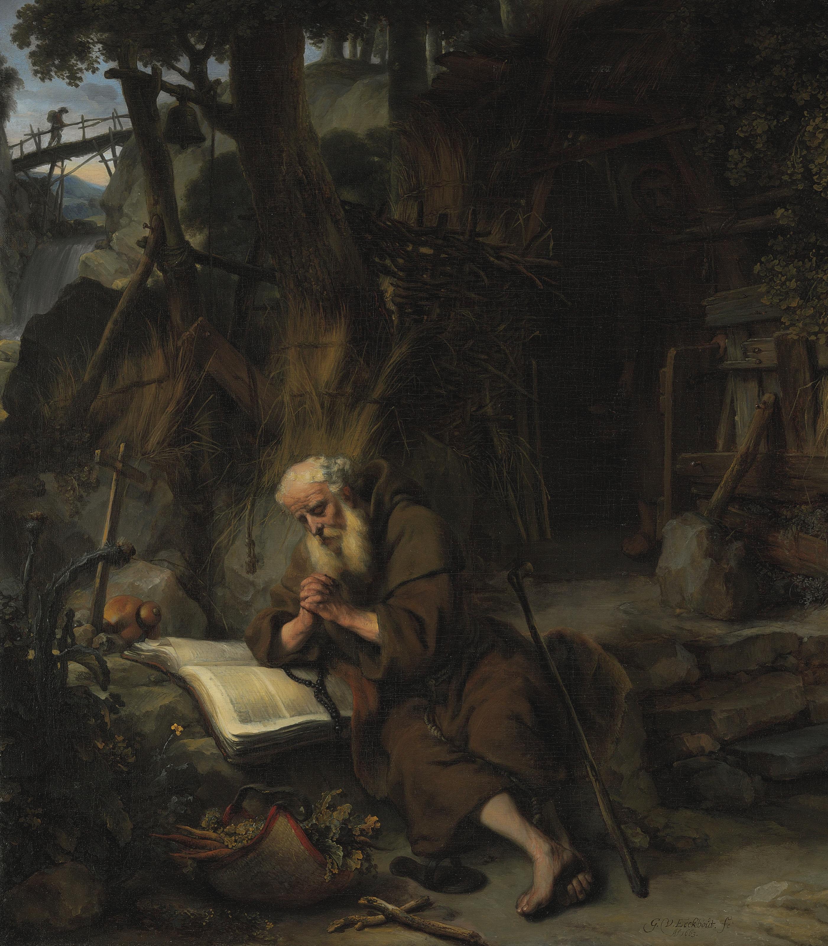 Gerbrand van Den Eeckhout - A Hermit Praying