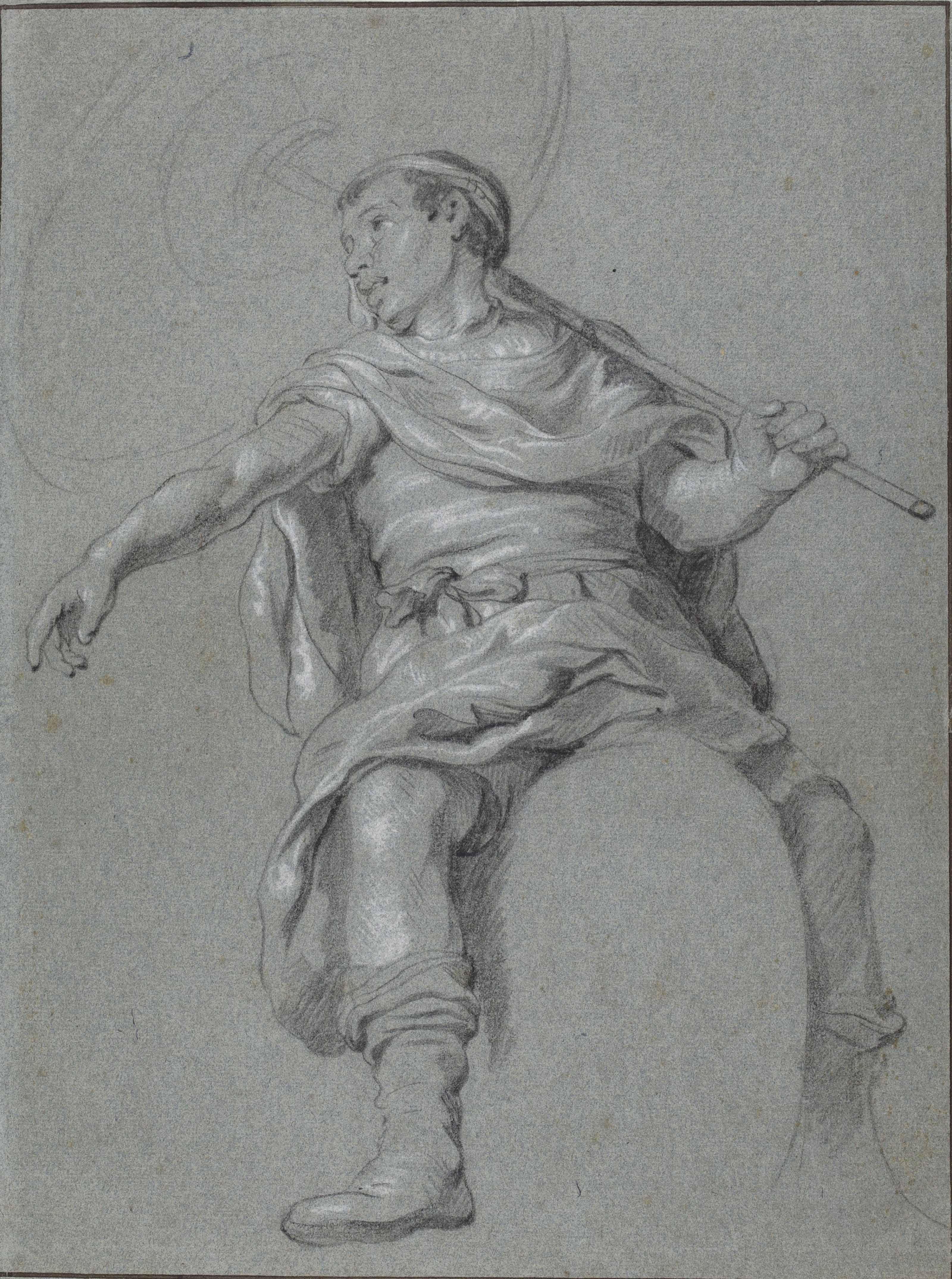 Gerbrand Van Den Eeckhout - A seated African holding a parasol