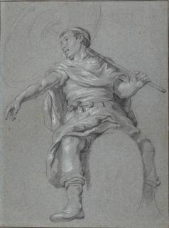 Gerbrand Van Den Eeckhout - A seated African holding a parasol