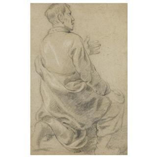 Gerbrand van den Eeckhout - Study Of A Kneeling Man, Seen From Behind