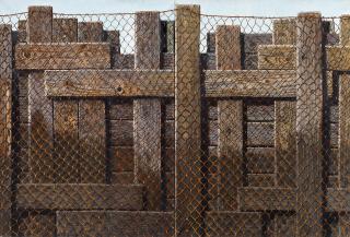 Gerd Baukhage - Ohne Titel (Versperrung mit Drahtgitter)