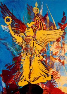 Gerd Winner - Viktoria (blaugründig,weißgründig, grüngründig mit roten Punkten) (3 Arbeiten)