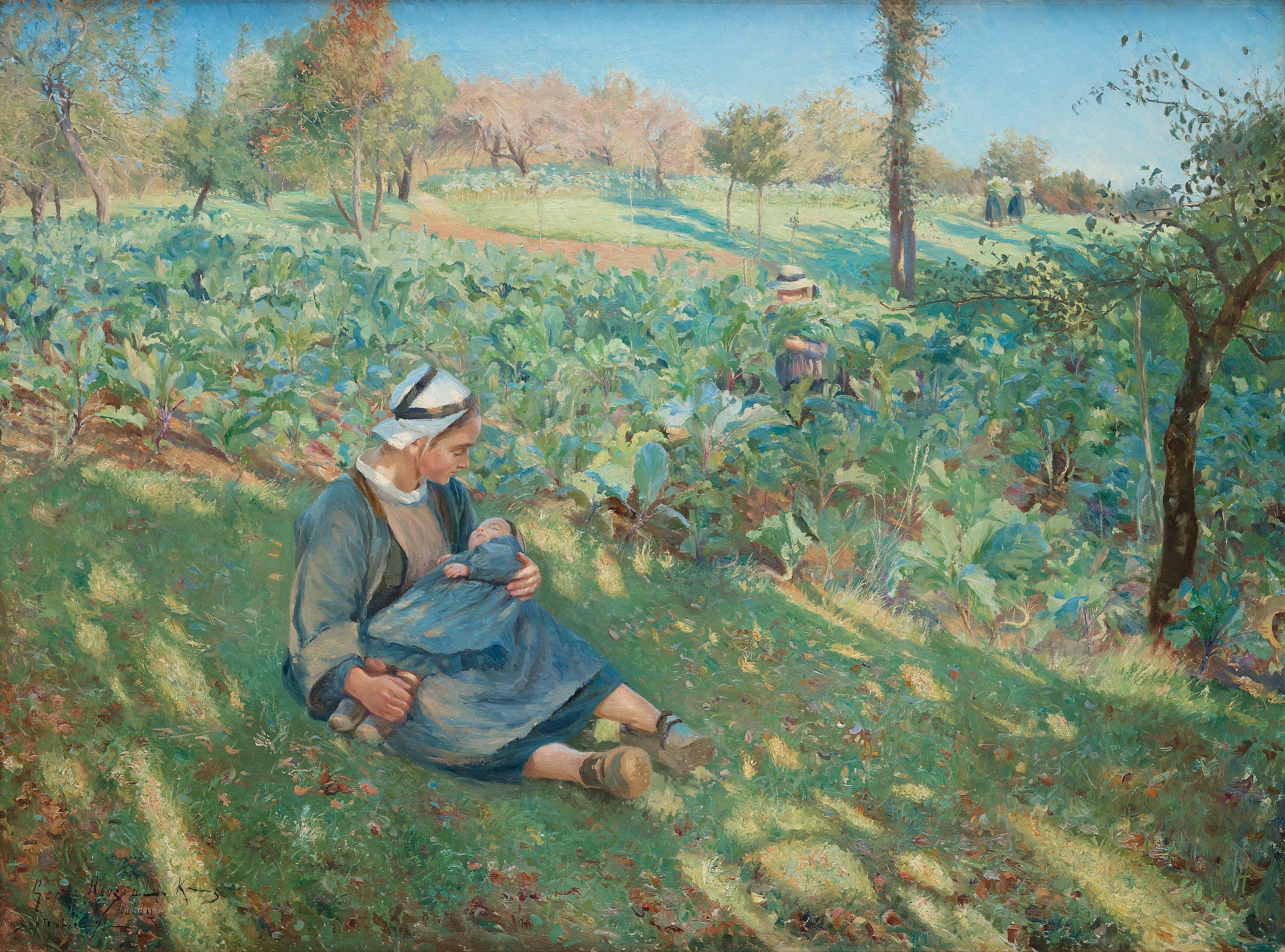 Gerda Roosval-Kallstenius - Rural scene from Brittany, France