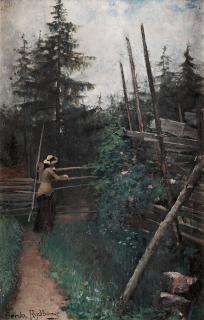 Gerda Tirén - Woman in landscape