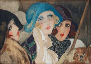 Gerda Wegener - Three women under an umbrella