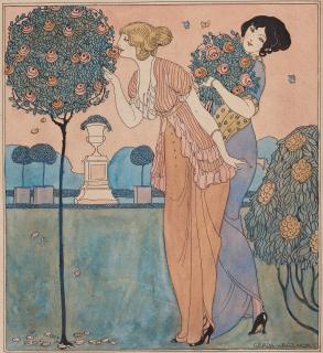 Gerda Wegener - Two young ladies in the rose garden