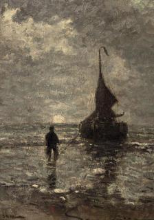 Gerhard Arij Ludwig Morgenstjerne Munthe - After the day\'s catch at sunset