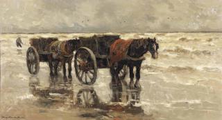 Gerhard Arij Ludwig Morgenstjerne Munthe - Shell fisher on the beach