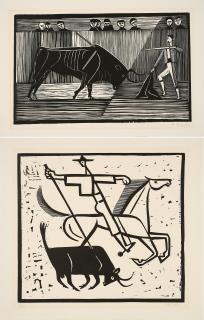 Gerhard Marcks - Konvolut von 2 Holzshcnitten.