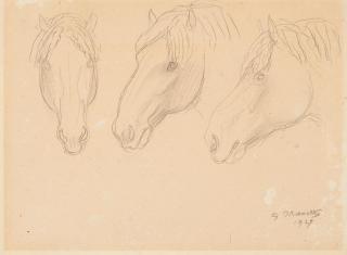 Gerhard Marcks - Ohne Titel (Pferdeköpfe)