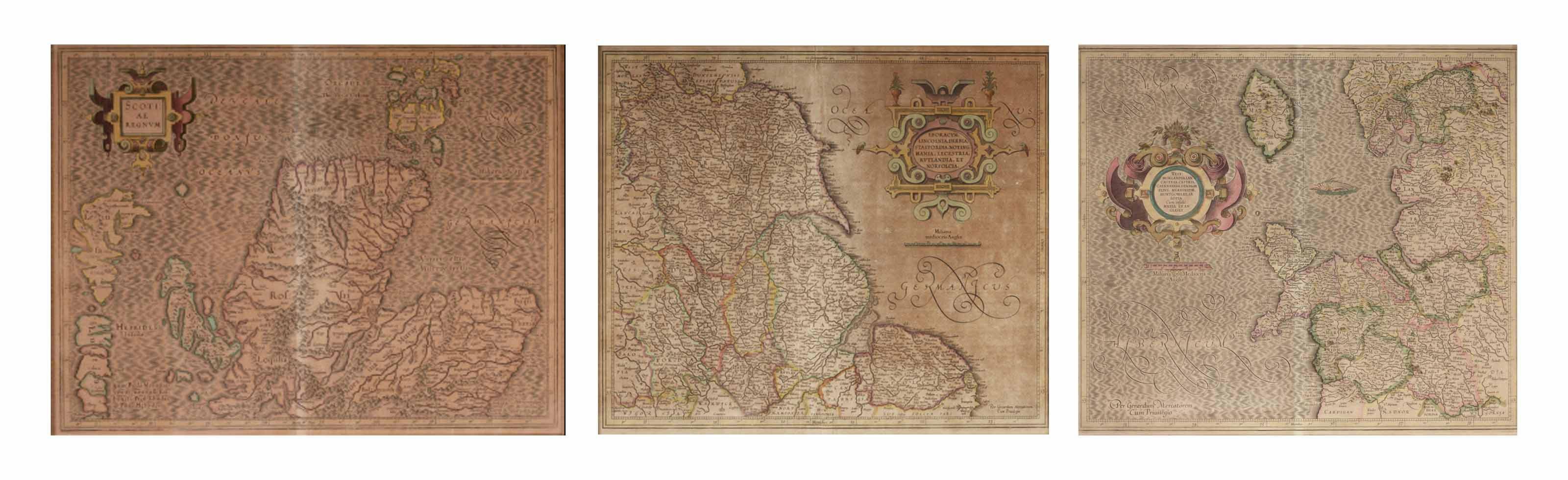Gerhard Mercator - A set of six engraved maps depicting various parts of Scotland