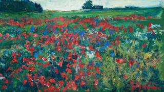 Gerhard Nordström - Landscape with poppies.