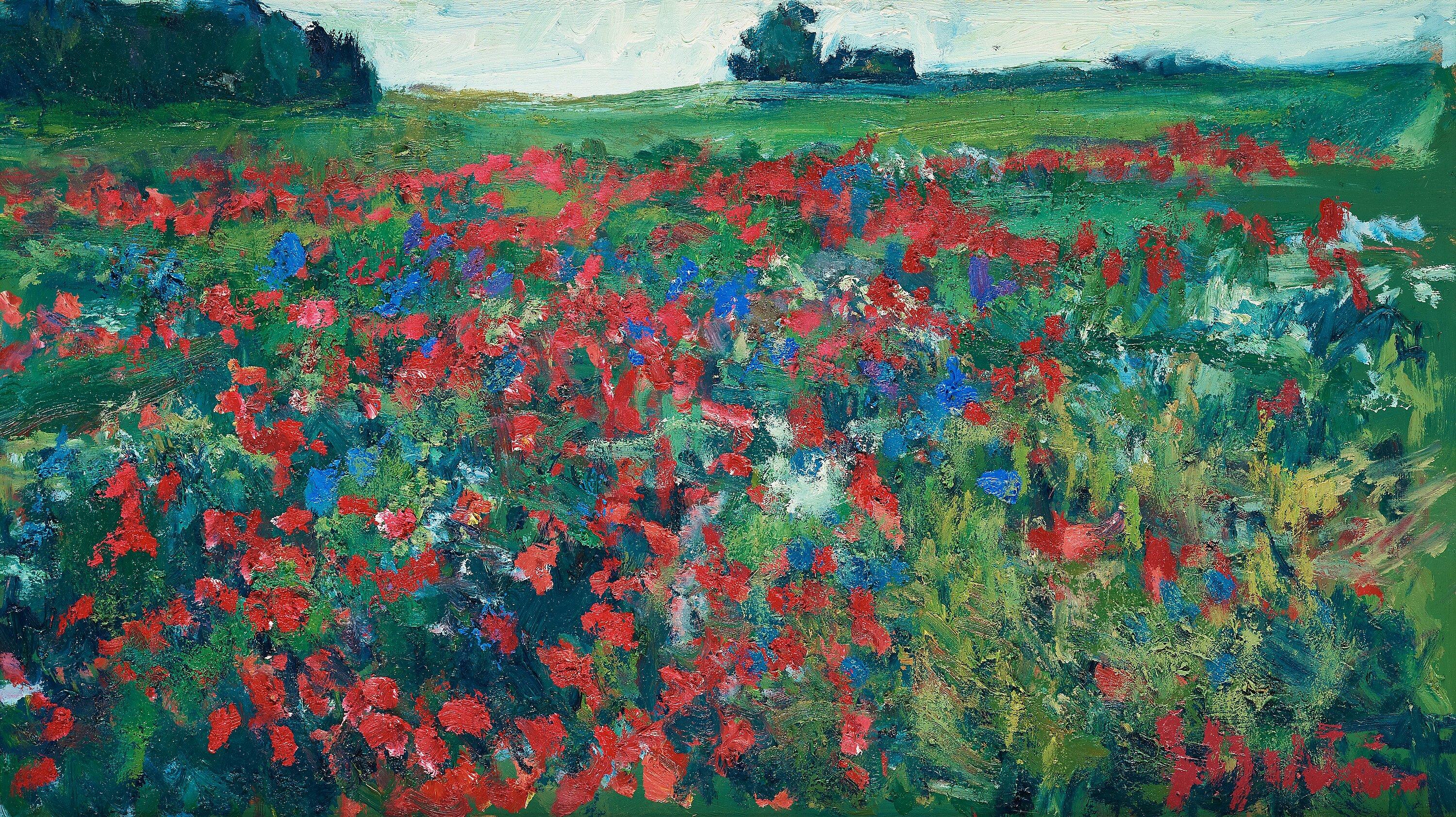 Gerhard Nordström - Landscape with poppies