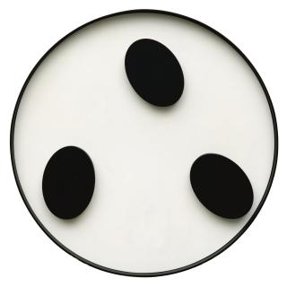 Gerhard Von Graevenitz - Kinetisches Objekt Mit 3 Ovalen (Schwarz Auf Weiss)