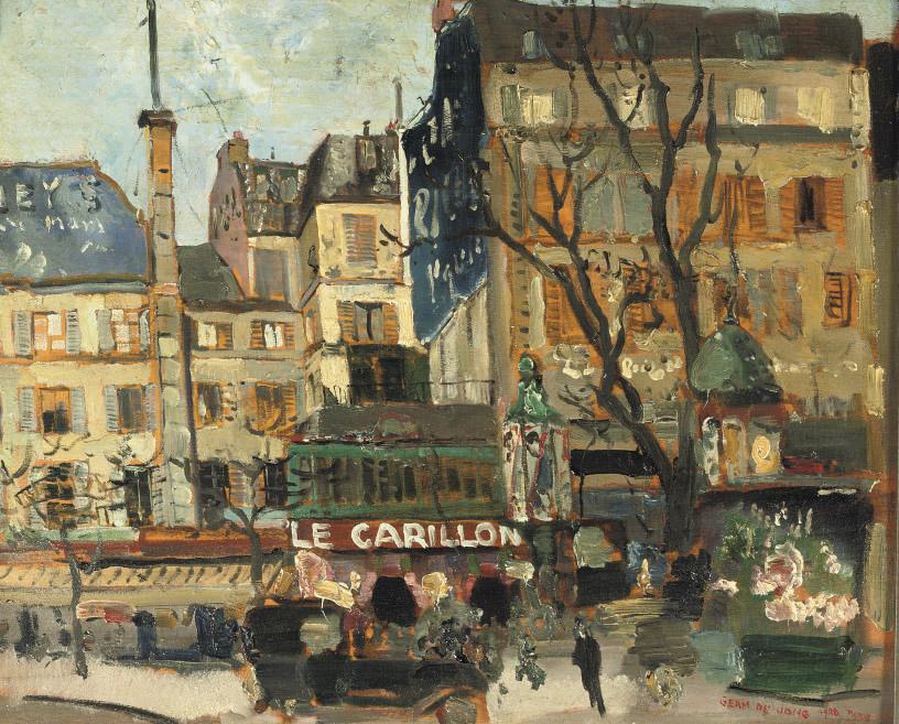 Germ de Jong - A street scene in Paris