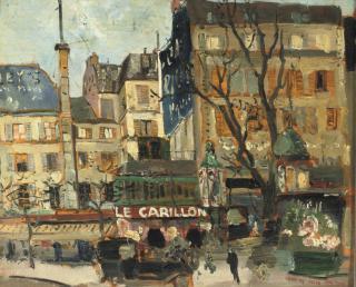 Germ de Jong - A street scene in Paris