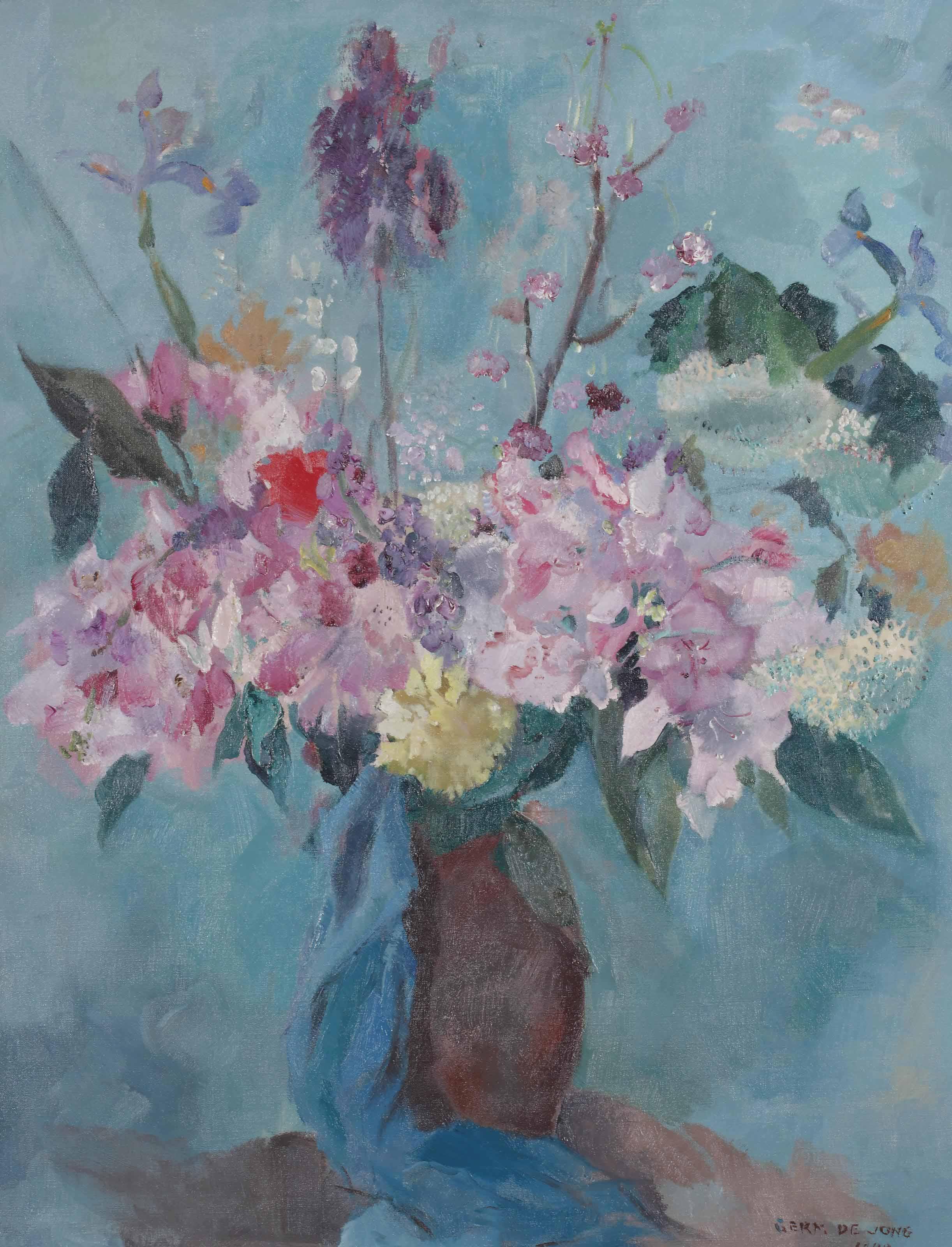 Germ De Jong - Summer flowers in a vase