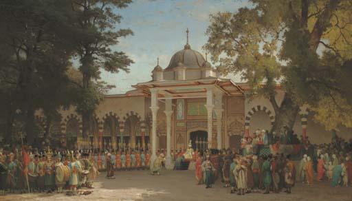 Germain-Fabius Brest - Le Beiram; cérémonie de baise-main à Constantinople, sous le Sultan Mahmoud II