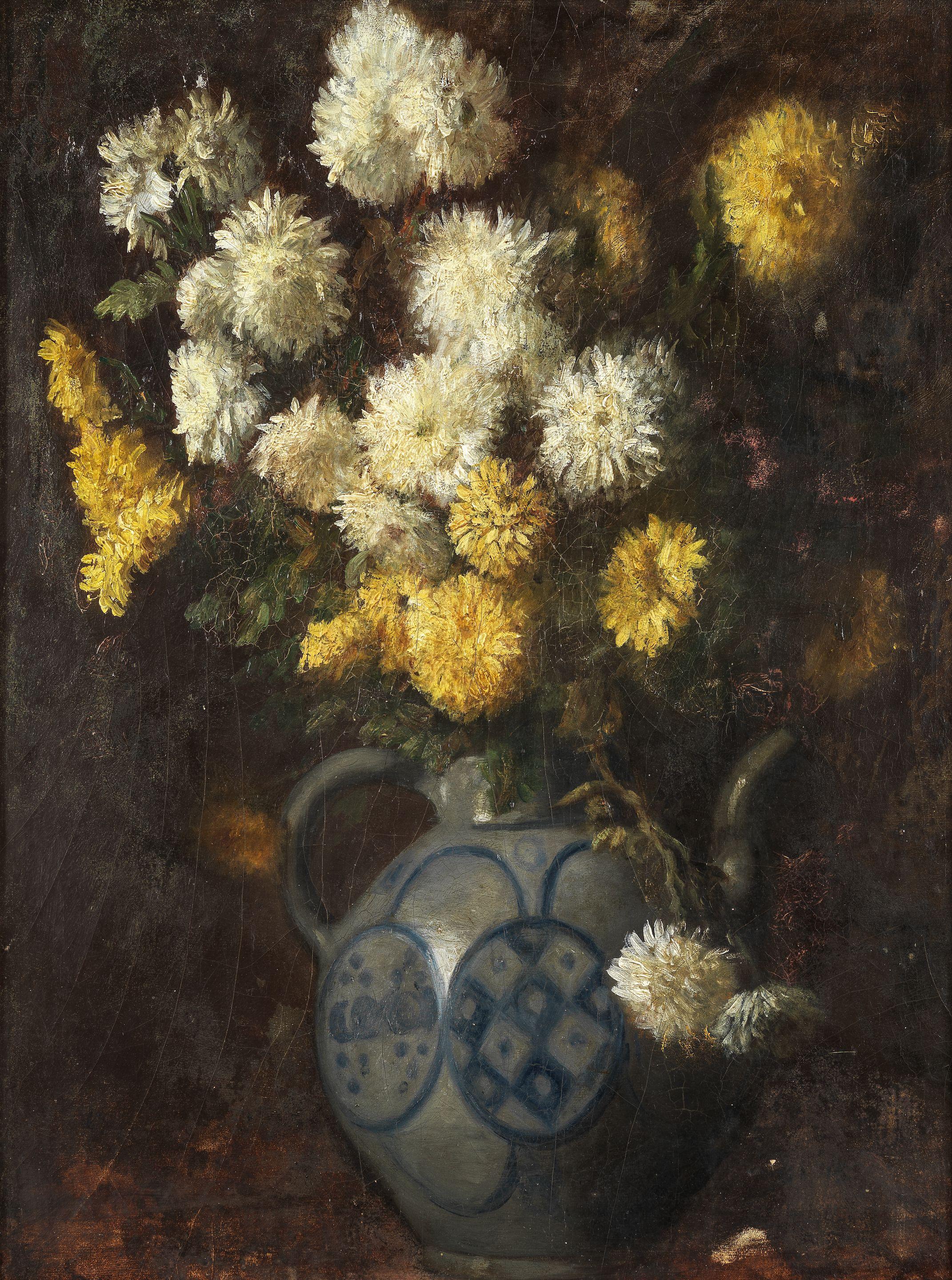 Germain Fabius Brest - Still life with flowers