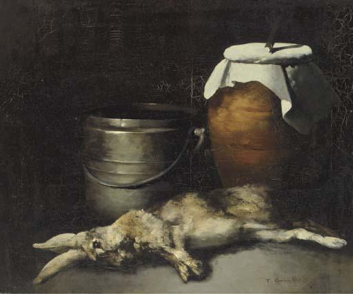 Germain-Theodore Ribot - Nature Morte Au Lapin