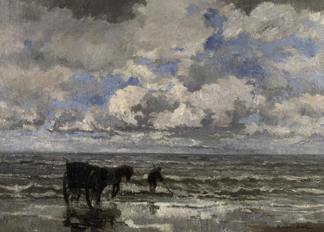 German Grobe - A Shell-Fisher in the Surf