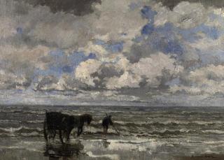 German Grobe - A Shell-Fisher in the Surf