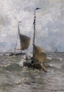 German Grobe - Bomschuiten at sea