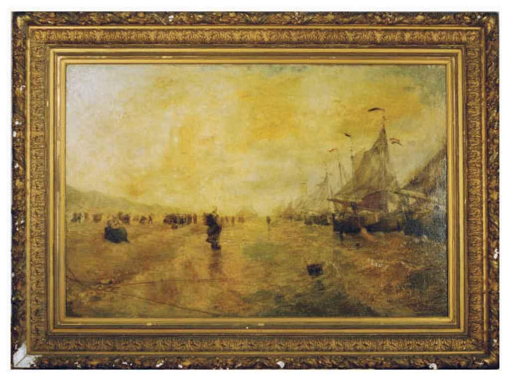 German Grobe - Bomschuiten on the beach, Holland