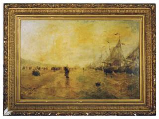 German Grobe - Bomschuiten on the beach, Holland