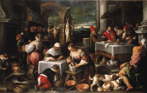 Gerolamo Bassano - Lazarus at the Feast of Dives