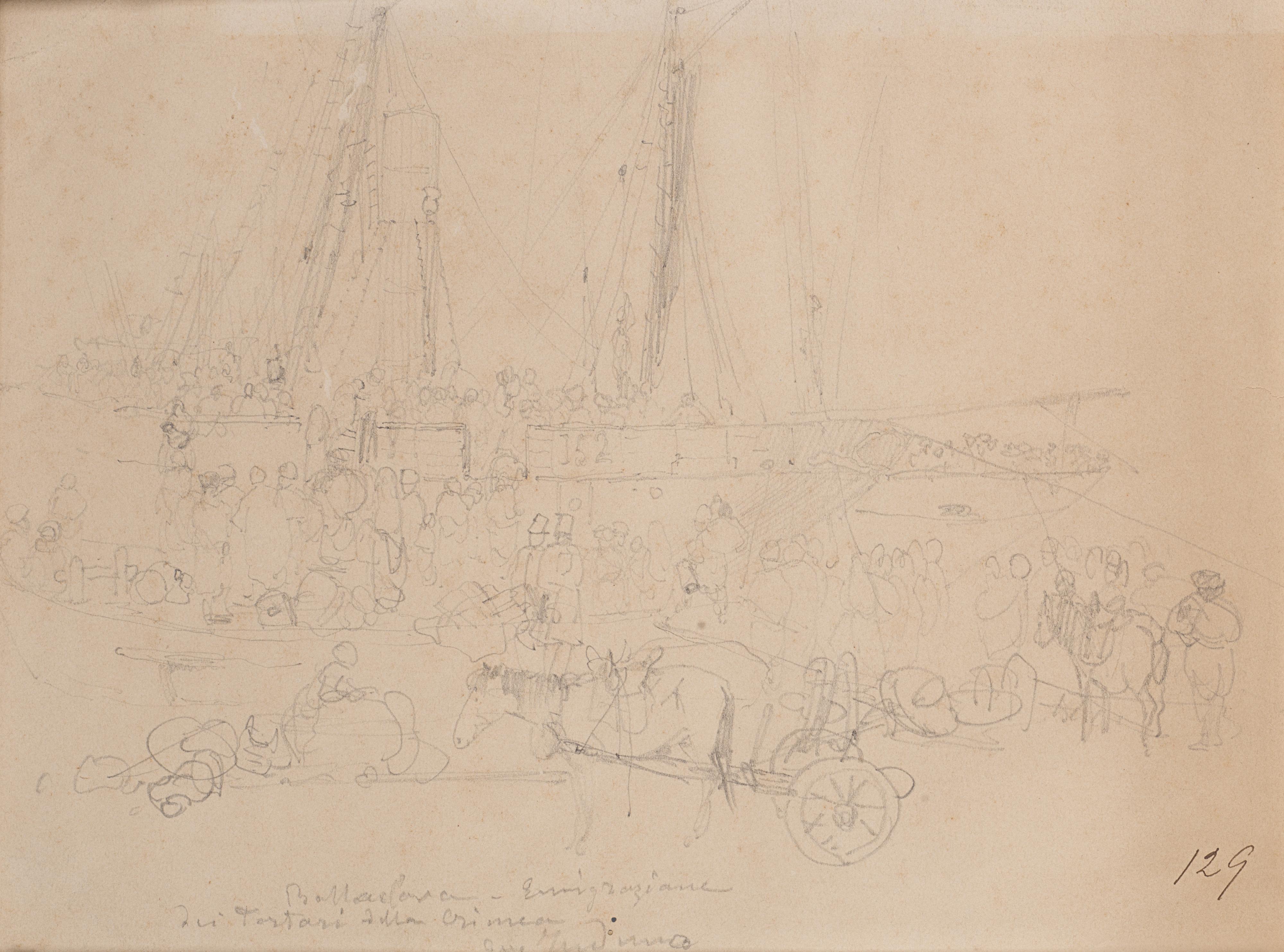 Gerolamo Induno - Balaclava - Emigrazione dei Tartari dalla Crimea