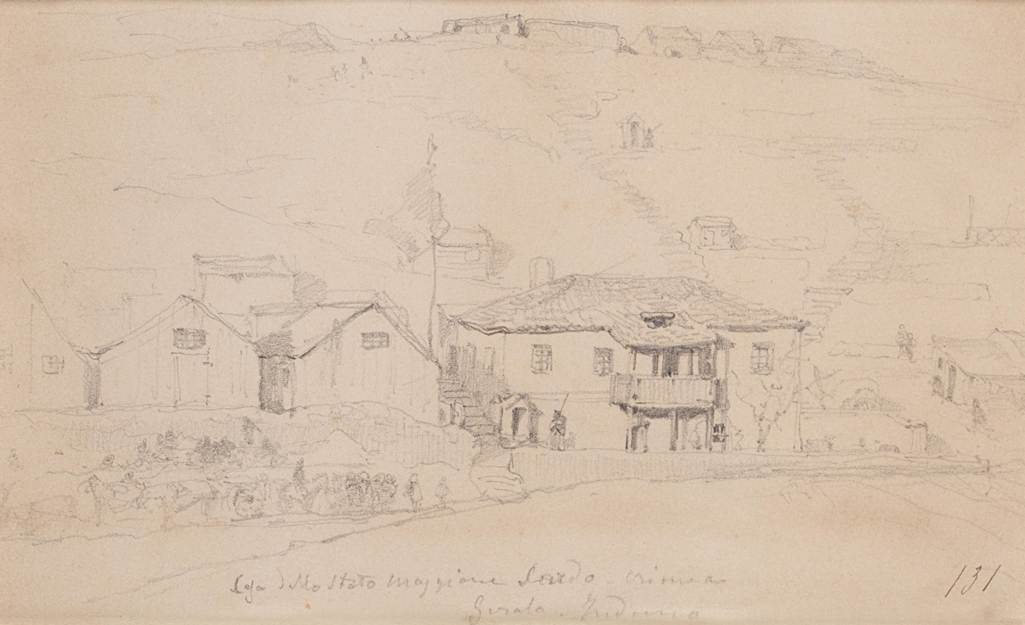 Gerolamo Induno - Casa dello Stato Maggiore Sardo - Crimea