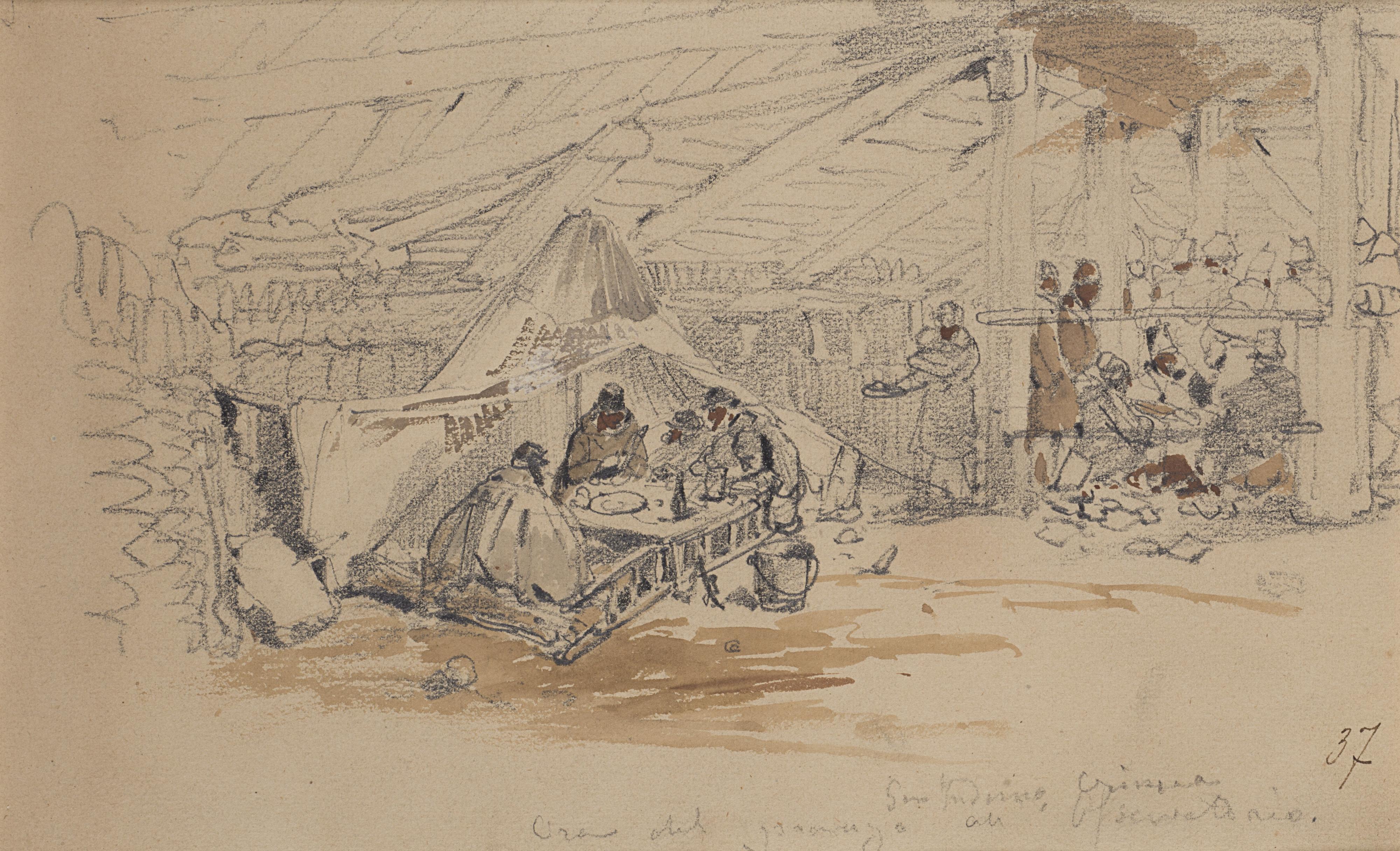 Gerolamo Induno - Ora del pranzo all\'Osservatorio