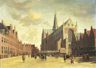 Gerrit Adriaensz. Berckheyde - A view of Haarlem with St. Bavo\'s Cathedral