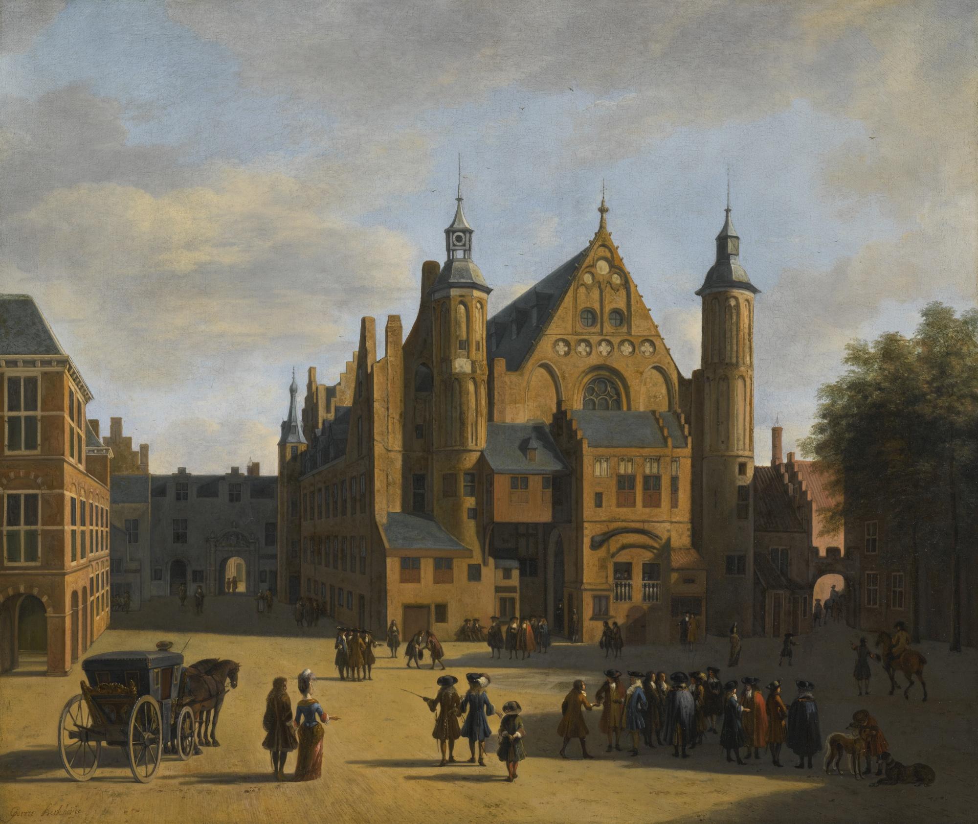Gerrit Adriaensz. Berckheyde - A View Of The Binnenhof In The Hague With The Ridderzaal