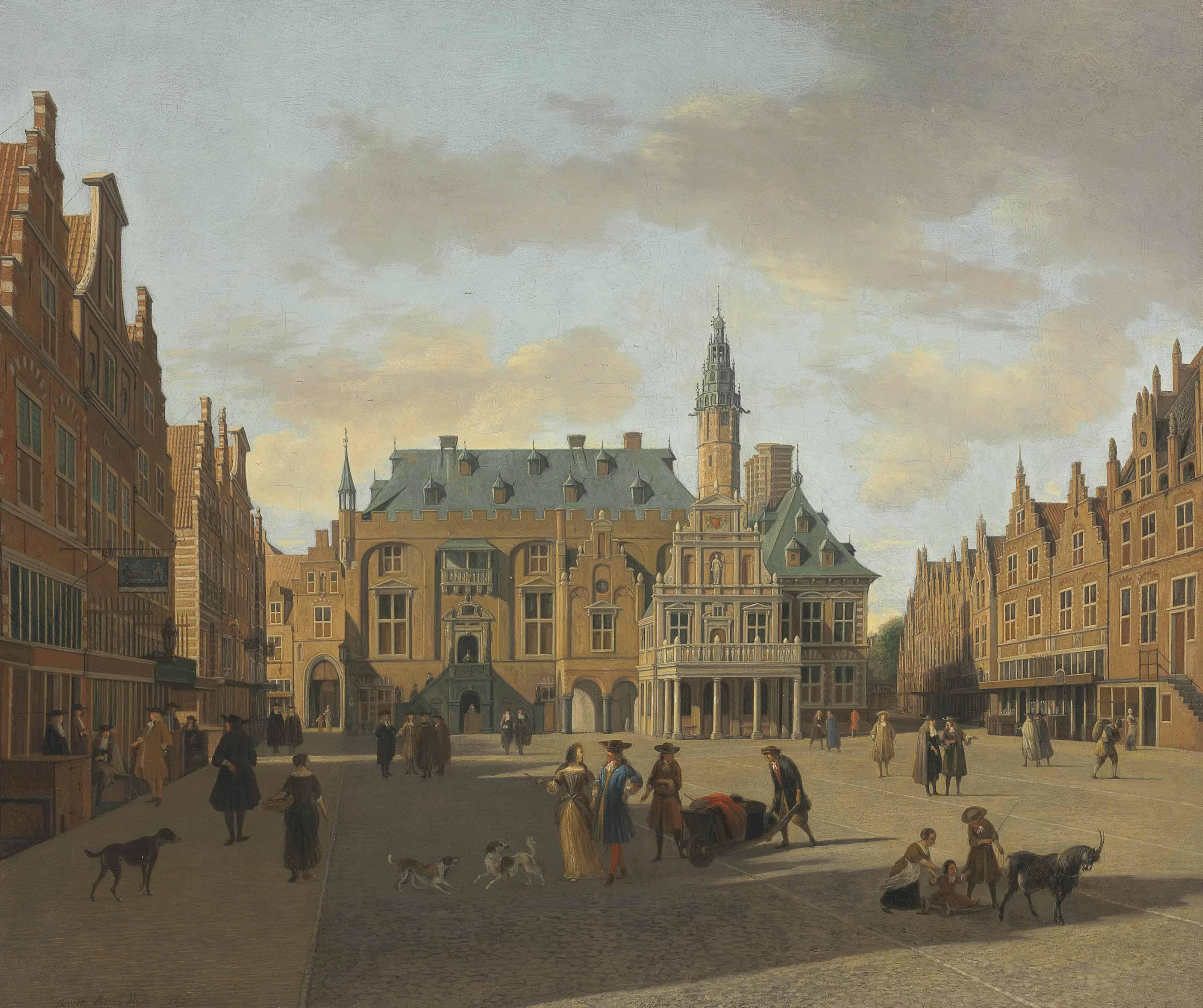 Gerrit Adriaensz. Berckheyde - The Grote Markt And Town Hall, Haarlem, Seen From The East